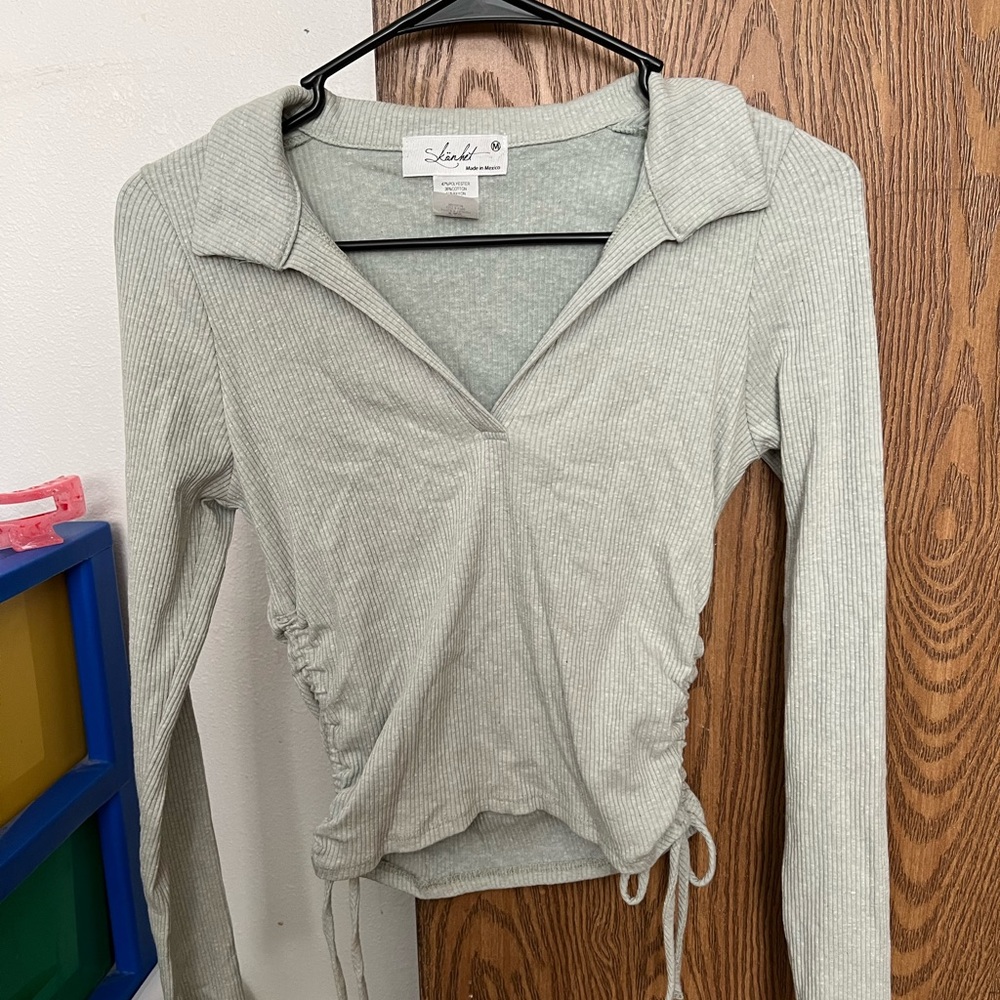 Green Crop top
